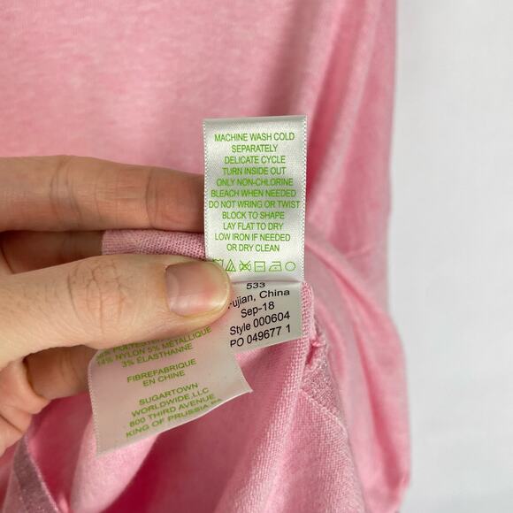 Lilly Pulitzer | Cobo Heather Pink Boatneck Oversized Lightweight Sweater - Picture 11 of 11